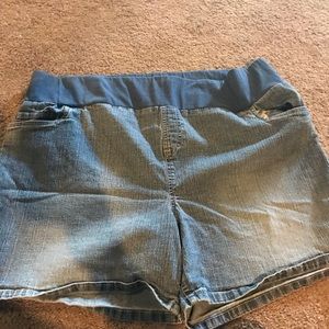Maternity jean shorts
